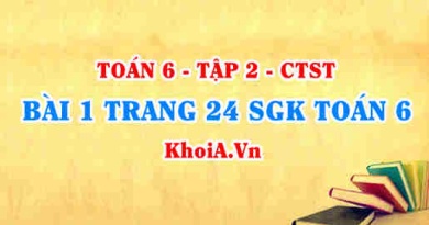 Bài 1 trang 24 SGK Toán 6 Tập 2 Chân trời sáng tạo